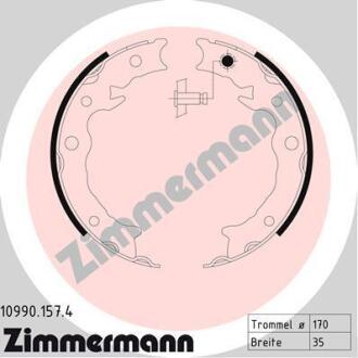 Гальмiвнi колодки барабаннi ZIMMERMANN 10990.157.4