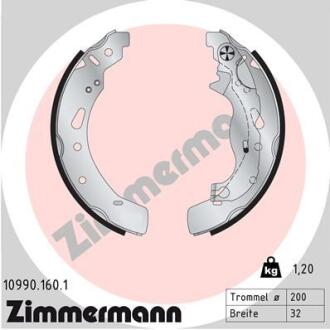 Гальмiвнi колодки барабаннi ZIMMERMANN 10990.160.1