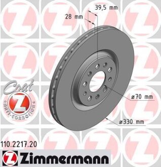 Диск тормозной ZIMMERMANN 110.2217.20