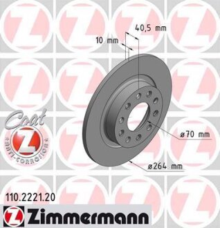 Диск гальмівний ZIMMERMANN 110.2221.20