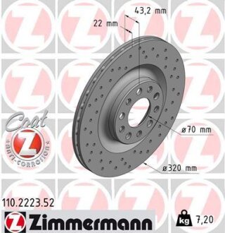Гальмівний диск ZIMMERMANN 110.2223.52