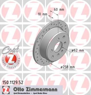 Гальмiвнi диски Sport/ Coat Z ZIMMERMANN 150.1129.52