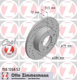 Диск гальмівний ZIMMERMANN 150.1268.52