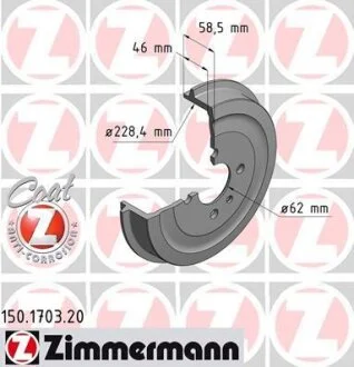 Гальмівний барабан ZIMMERMANN 150.1703.20