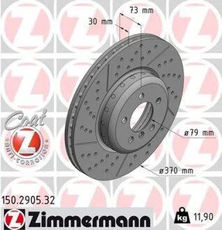 Гальмівний диск ZIMMERMANN 150.2905.32