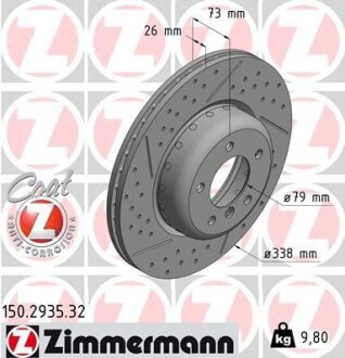 Гальмівний диск ZIMMERMANN 150.2935.32