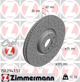 Диск гальмівний SPORT Z лівий ZIMMERMANN 150.2947.52