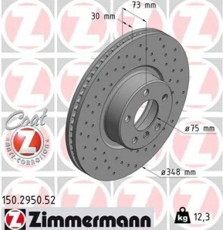 Гальмівний диск ZIMMERMANN 150.2950.52
