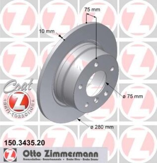 Диск гальмівний ZIMMERMANN 150.3435.20