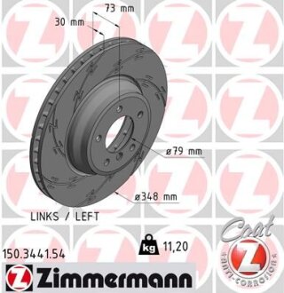 Гальмівний диск ZIMMERMANN 150.3441.54