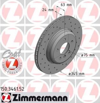 Диск гальмівний SPORT Z ZIMMERMANN 150.3461.52