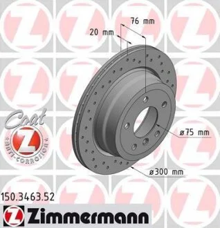 Гальмівний диск ZIMMERMANN 150.3463.52