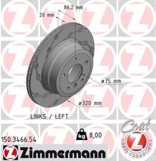 Гальмівний диск ZIMMERMANN 150.3466.54