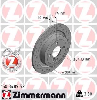 Гальмівний диск ZIMMERMANN 150.3489.52