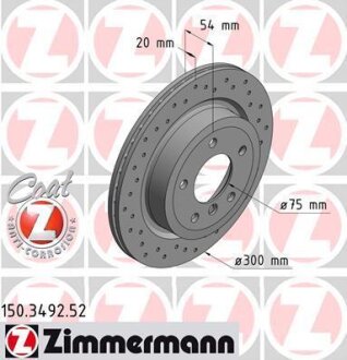Гальмівний диск ZIMMERMANN 150349252