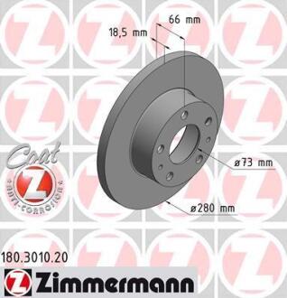 Гальмiвнi диски ZIMMERMANN 180.3010.20