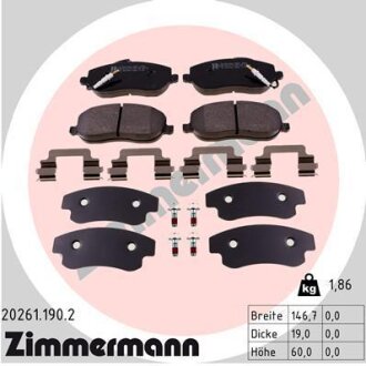 Колодки гальмівні дискові ZIMMERMANN 20261.190.2