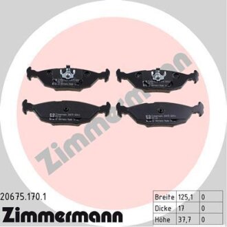 Колодки гальмівні дискові ZIMMERMANN 20675.170.1