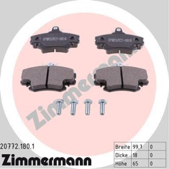 Колодки гальмівні дискові ZIMMERMANN 20772.180.1