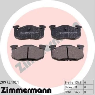 Колодки гальмівні дискові ZIMMERMANN 20973.110.1