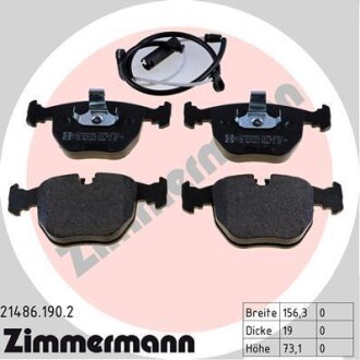 Колодки гальмівні дискові ZIMMERMANN 21486.190.2