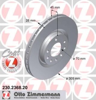 Диск гальмівний ZIMMERMANN 230.2368.20