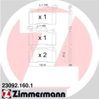 Колодки гальмівні дискові ZIMMERMANN 23092.160.1