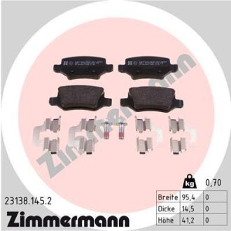 Колодки гальмівні дискові ZIMMERMANN 23138.145.2