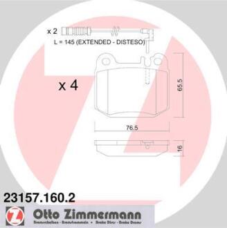 Колодки тормозные MB W163 98- задн. ZIMMERMANN 23157.160.2