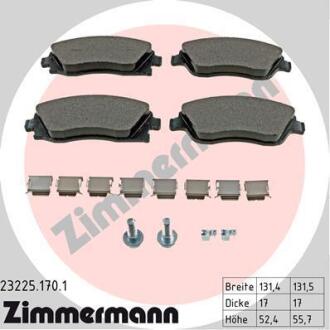 Колодки гальмівні дискові, комплект ZIMMERMANN 23225.170.1