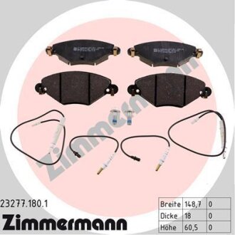 Колодки гальмівні дискові, комплект ZIMMERMANN 232771801