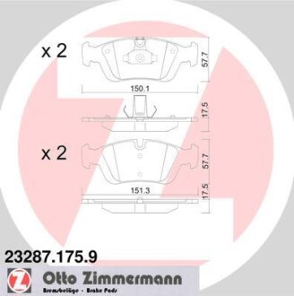 Колодки гальмівні дискові ZIMMERMANN 23287.175.9