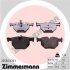 Комплект гальмівних накладок, дискове гальмо ZIMMERMANN 23550.970.1 (фото 1)