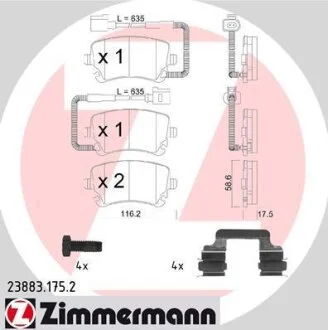 Колодки гальмівні дискові ZIMMERMANN 23883.175.2