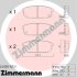 Комплект тормозных колодок, дисковый тормоз ZIMMERMANN 24058.155.1 (фото 1)