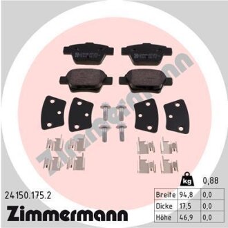 Колодки гальмівні дискові ZIMMERMANN 24150.175.2