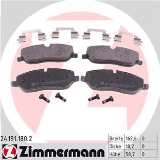 Колодки тормозные LAND ROVER DISCOVERY/RANGE ROVER SPORT 04- перед. ZIMMERMANN 24191.180.2