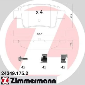Колодки гальмівні дискові ZIMMERMANN 24349.175.2