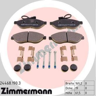 Гальмiвнi колодки дисковi переднi ZIMMERMANN 24468.190.3