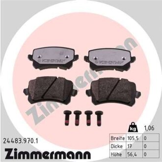 Колодки тормозные ZIMMERMANN 24483.970.1