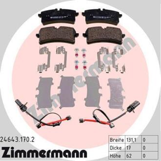 Гальмiвнi колодки дисковi заднi ZIMMERMANN 24643.170.2