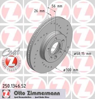 Диск тормозной ZIMMERMANN 250.1346.52