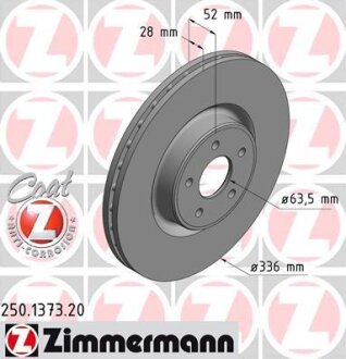 Гальмівний диск ZIMMERMANN 250.1373.20