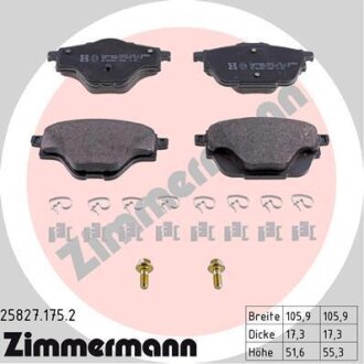 Колодки гальмівні дискові ZIMMERMANN 25827.175.2