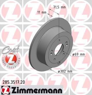 Гальмiвнi диски ZIMMERMANN 285.3517.20