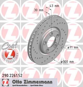 Диск гальмівний ZIMMERMANN 290.2261.52