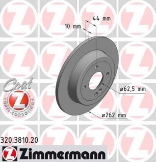 Гальмiвнi диски Coat Z заднi ZIMMERMANN 320.3810.20