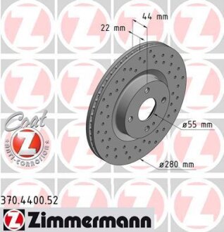 Гальмівний диск ZIMMERMANN 370.4400.52