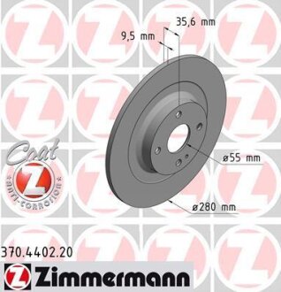 Гальмівний диск ZIMMERMANN 370.4402.20