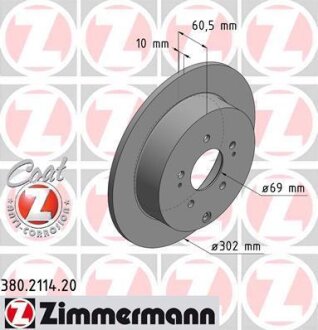 Гальмівний диск ZIMMERMANN 380.2114.20